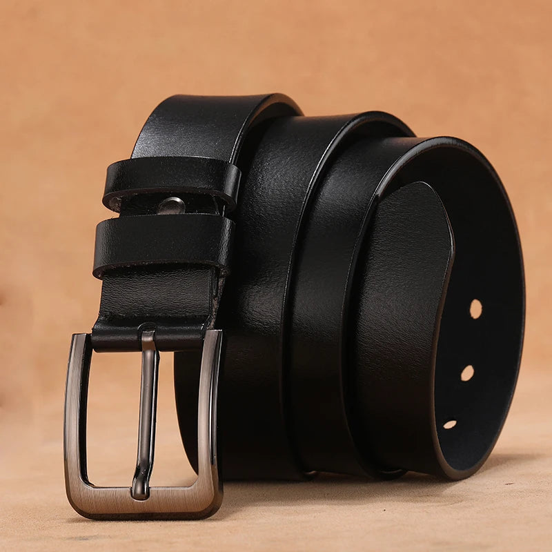 Extended Size Genuine Leather Men's Belt