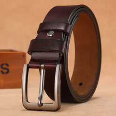 Extended Size Genuine Leather Men's Belt