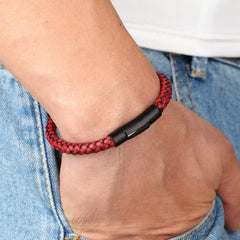 XQNI Classic Men's Leather Bracelet