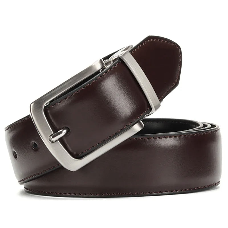 Luxury Reversible Buckle Leather Belt