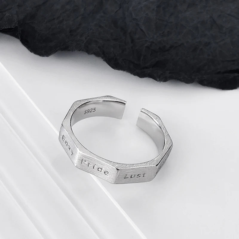 Deadly Sins Retro Opening Rings - Human Pride and Envy Lust Collection