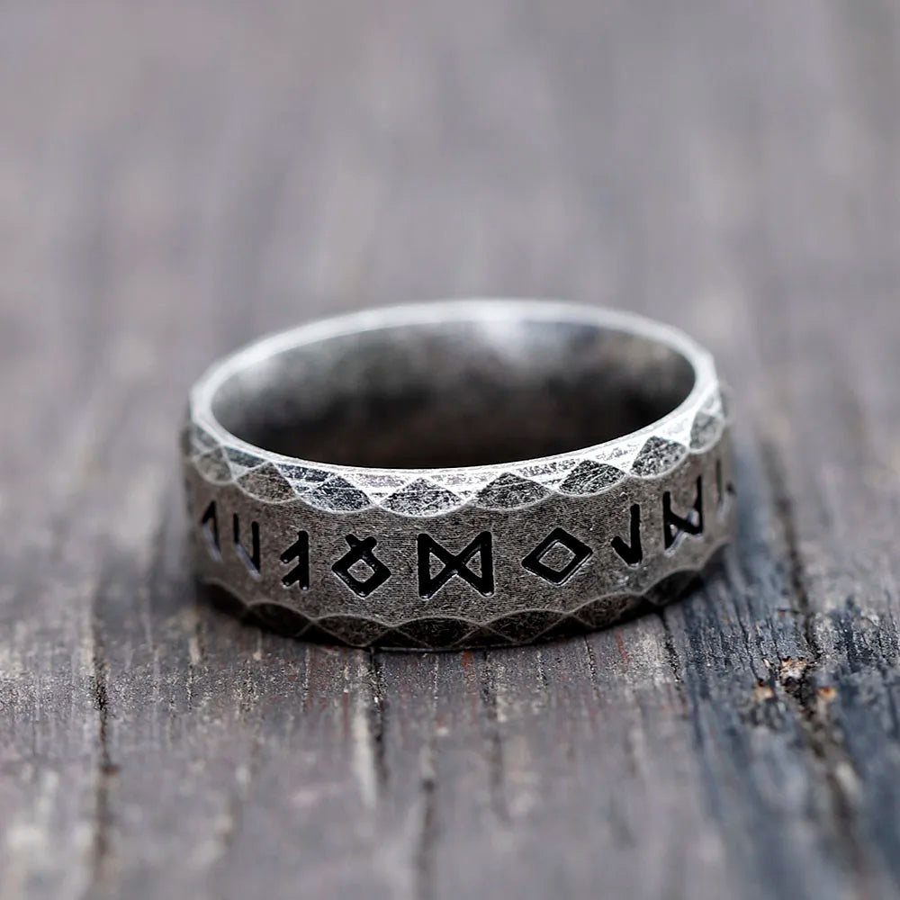 Odin Viking Rune 316L Stainless Steel Men's Ring