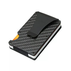 DIENQI Carbon Fiber Card Holder - Minimalist RFID-Blocking Magic Wallet