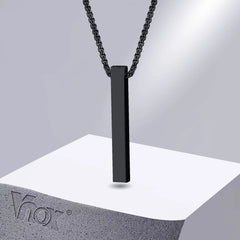 VNOX 5mm Pillar Stainless Steel Necklace