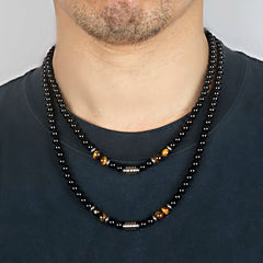 Trendy Tiger Eye Stone Pendant Necklace