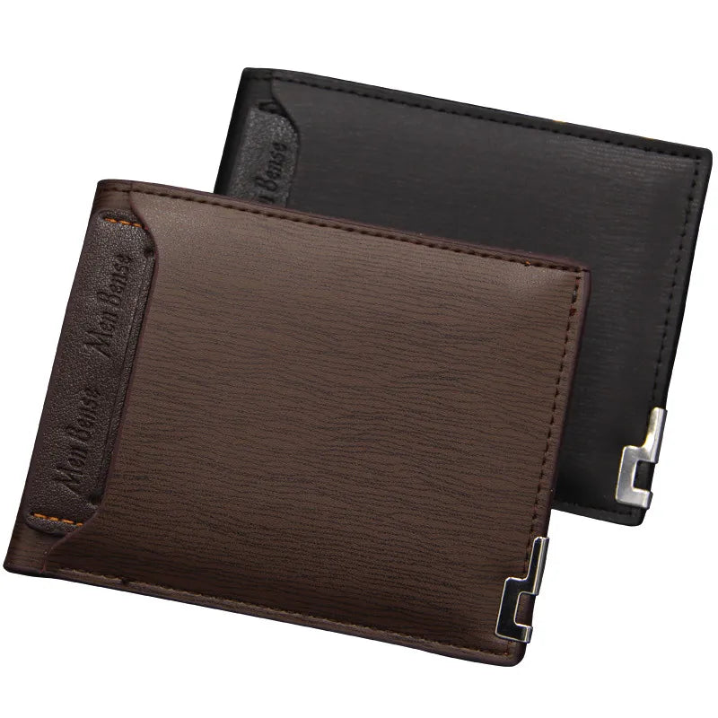 New Men's Short Multi-function Draw Card Wallet - Fashion Casual Style